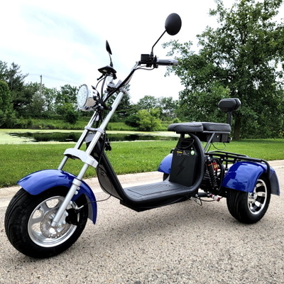 E-Mod 2000W Electric 3 Wheel Fat Tire Scooter Trike Harley Chopper Style CityCoco