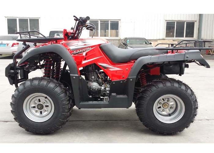 Welle des elektrisches Anfangs260cc Vierrad-ATV, die rote Rückseiten-Trommelbremse der vierrädrigen Droschke fährt