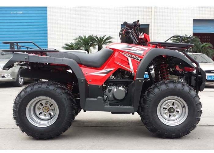 Welle des elektrisches Anfangs260cc Vierrad-ATV, die rote Rückseiten-Trommelbremse der vierrädrigen Droschke fährt