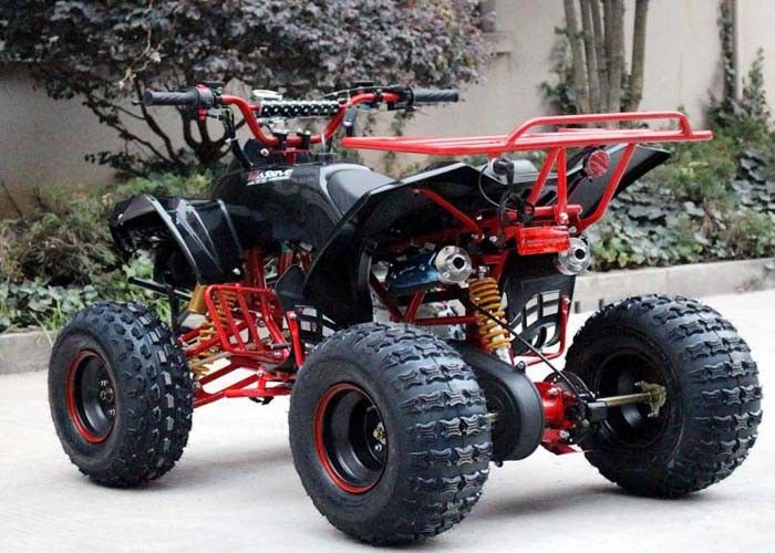 Einzylindrige Viererkabel-Fahrrad-vierrädrige Droschken 125cc Atv 4 x 4 mit Hinterradgepäckträger/hellen Scheinwerfern