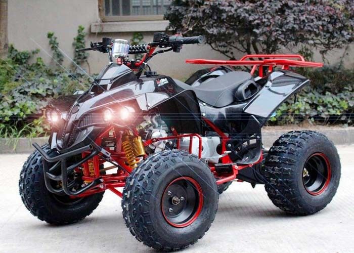 Einzylindrige Viererkabel-Fahrrad-vierrädrige Droschken 125cc Atv 4 x 4 mit Hinterradgepäckträger/hellen Scheinwerfern
