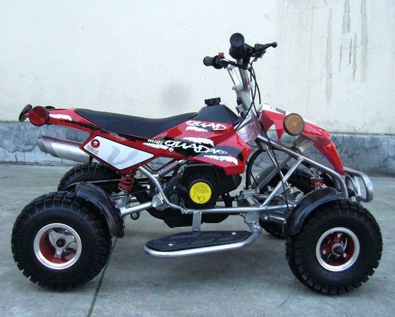 2 - Streichen Sie Viererkabel-Fahrrad 50cc Atv mit vorderer/Rückseiten-Diskette vorderer/Rückseiten-Stoßdämpfer
