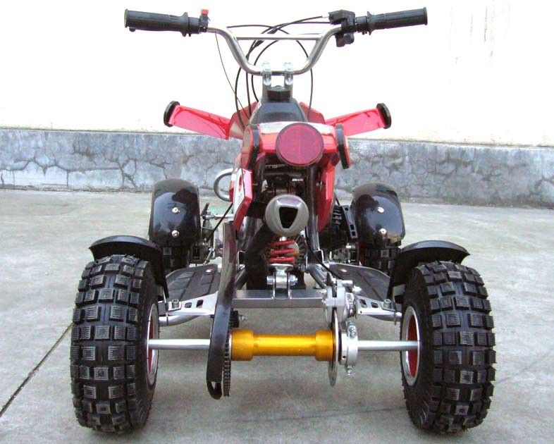 2 - Streichen Sie Viererkabel-Fahrrad 50cc Atv mit vorderer/Rückseiten-Diskette vorderer/Rückseiten-Stoßdämpfer