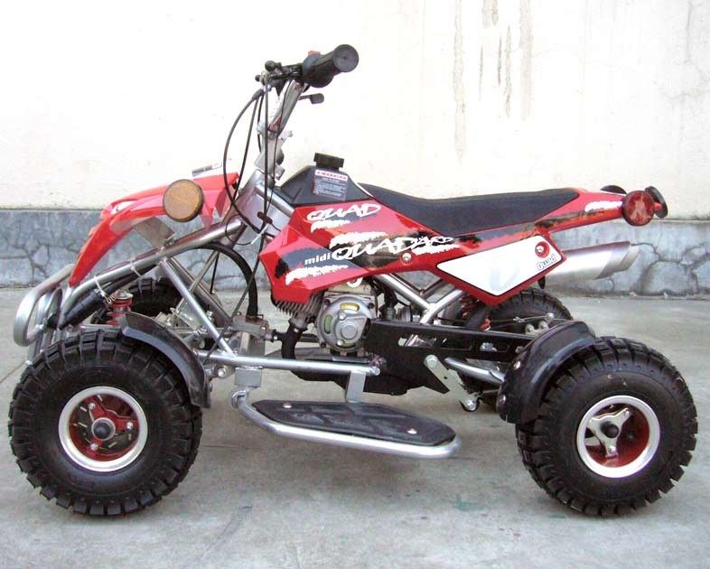 2 - Streichen Sie Viererkabel-Fahrrad 50cc Atv mit vorderer/Rückseiten-Diskette vorderer/Rückseiten-Stoßdämpfer