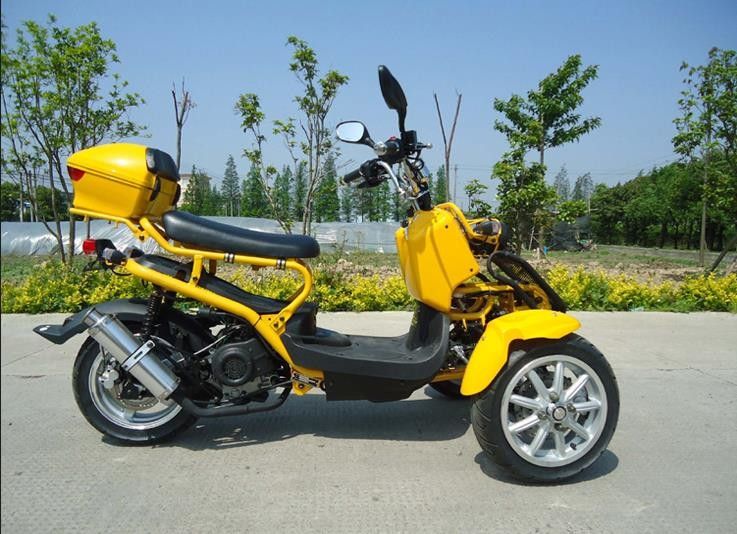 Horizontale Art Tri des Rad-Motorrad-50cc 3 Anschlag Rad Trike-Roller-4