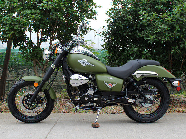 Armee grüner niedriger Ölverbrauch Kilometers des Bobber-250cc Zerhacker-90/H mit Schaltgetriebe 5