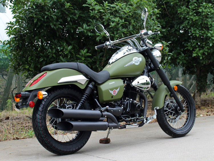 Armee grüner niedriger Ölverbrauch Kilometers des Bobber-250cc Zerhacker-90/H mit Schaltgetriebe 5