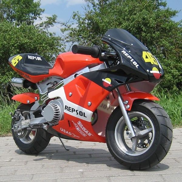 Roter Minigas-Schmutz fährt 50cc, elektrisches Anfangskleine Schmutz-Fahrräder mit Automatikgetriebe rad