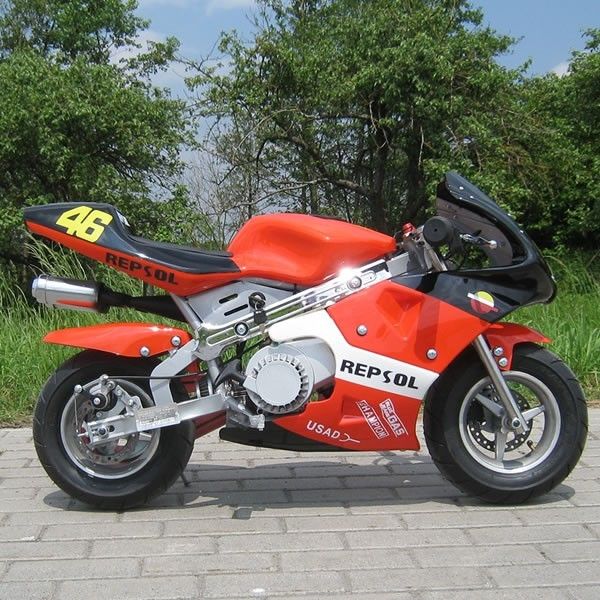 Roter Minigas-Schmutz fährt 50cc, elektrisches Anfangskleine Schmutz-Fahrräder mit Automatikgetriebe rad