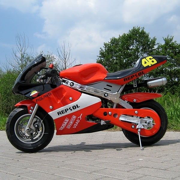 Roter Minigas-Schmutz fährt 50cc, elektrisches Anfangskleine Schmutz-Fahrräder mit Automatikgetriebe rad