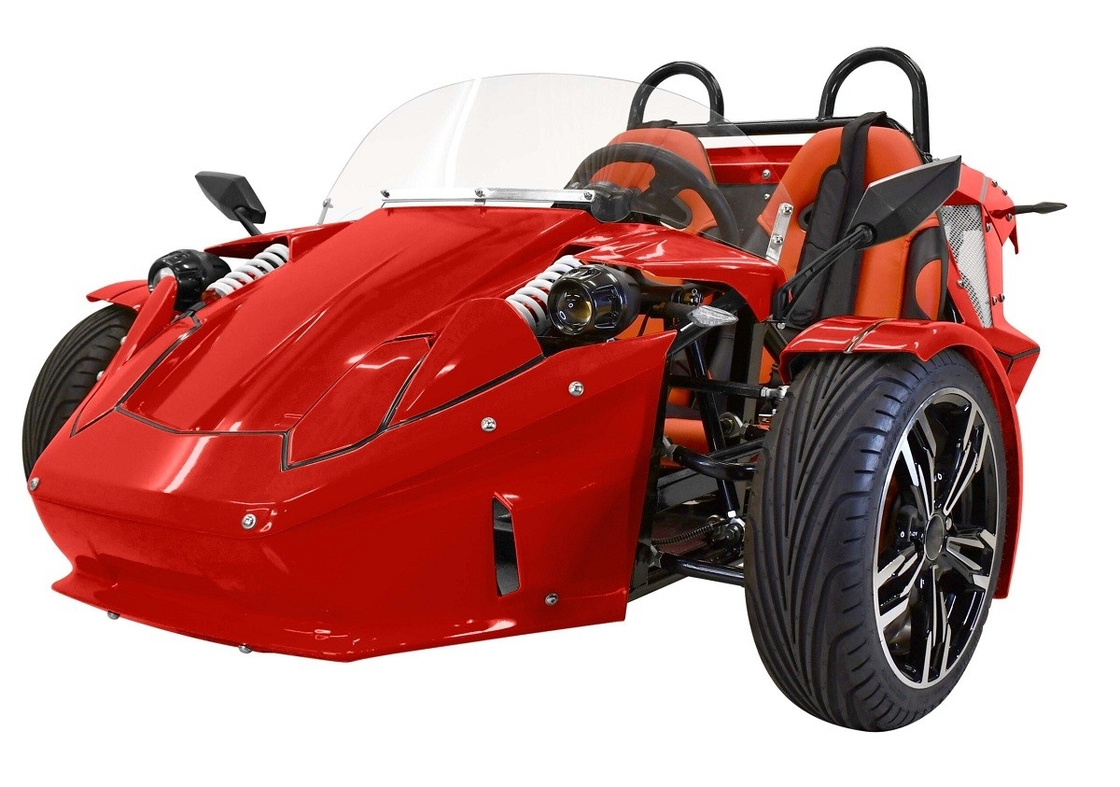 Dreiradmotorrad E-Spider 72V Trike leistungsstarker 3000w Mitteldrehmotor mit Lithiumbatterie