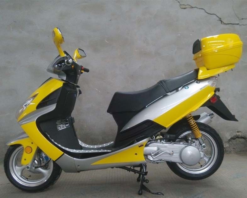 Eletric/Kickstarter 150CC einzylindrige 4 streichen Bewegungsroller mit vorderer Scheibenbremse