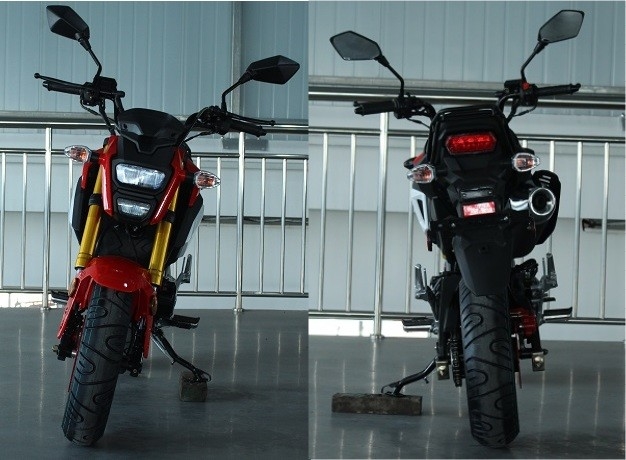 Special Edition Motorrad mit Handgetriebe, Elektrostart, doppelte Scheinwerfer, große 12 