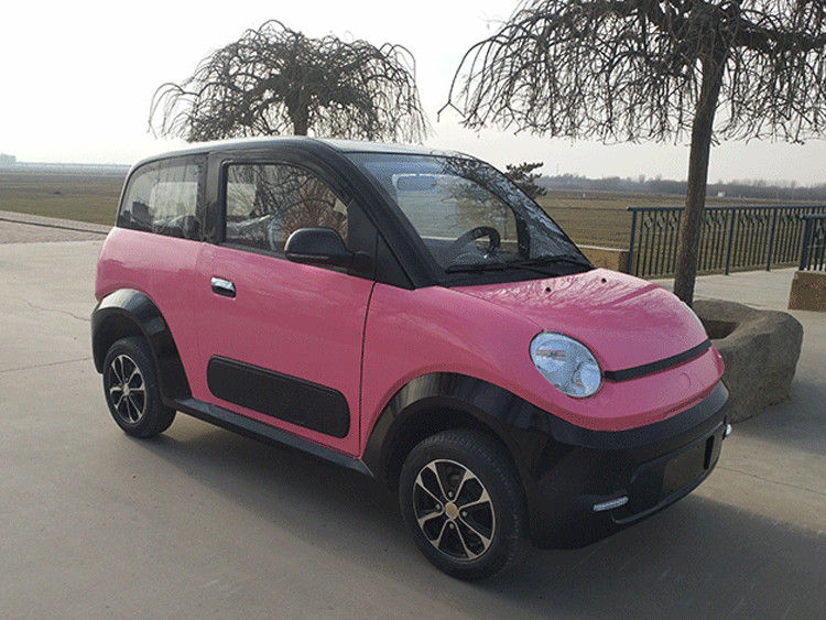 Rosa/blaues elektrisches 2-Sitze- Elektroauto der Golfmobil-220v 4.2kw mit vorderer Disketten-/Rückseiten-Trommel