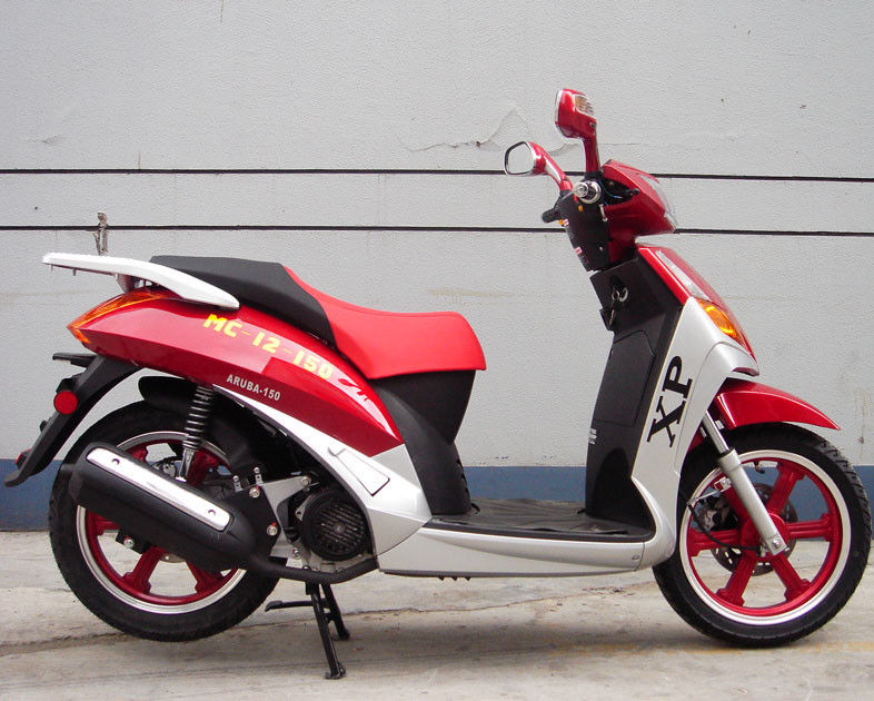 16 Rückseite Brum-Bremse-Cvt-Gebläseluft des Zoll-Reifen-kühlte erwachsene Gas-Roller-150cc Maschine ab