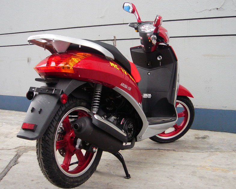 16 Rückseite Brum-Bremse-Cvt-Gebläseluft des Zoll-Reifen-kühlte erwachsene Gas-Roller-150cc Maschine ab