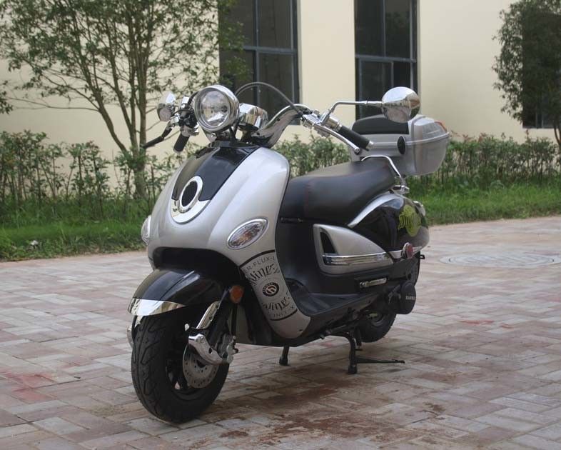 Elektrische/des Tritt-150cc gasbetriebene Roller für Erwachsene mit vorderer Diskette richten Trommel auf