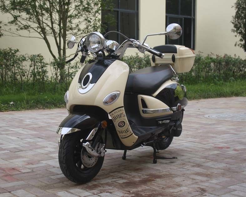 Elektrische/des Tritt-150cc gasbetriebene Roller für Erwachsene mit vorderer Diskette richten Trommel auf