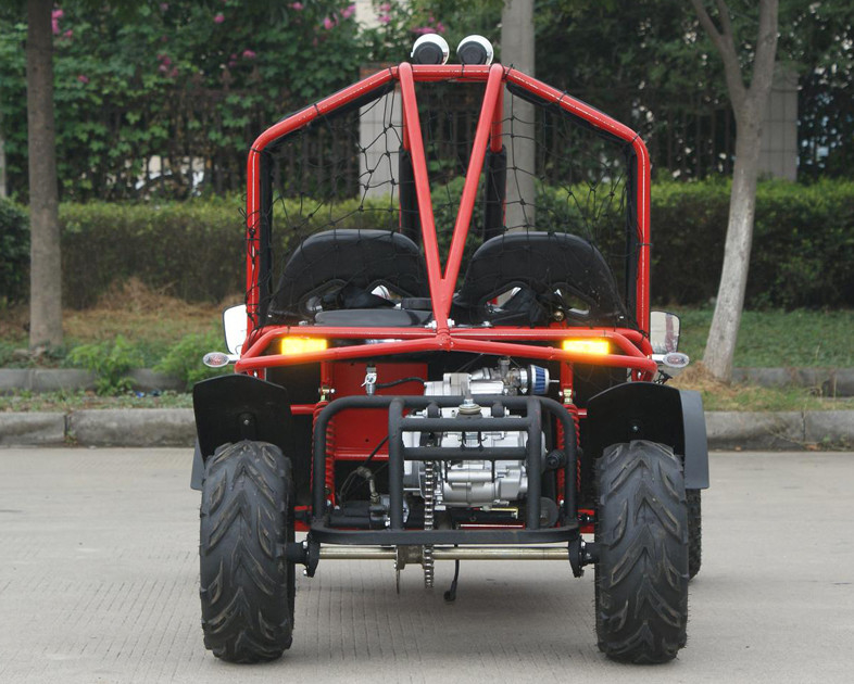 110cc Luft abgekühlte CDI Electirc der Anfangsbatterie Einzelsitz-Gokart-Behälter-Bremse12v 6.5AH